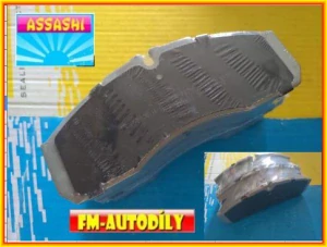 Brzdový třmen destičky 0026 0027 ASSASHI Nissan Cabstar E 1998 až 2006 system NISSIN 52mm sklápěč