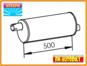 Tlumič výfuku 1003 ASSASHI Nissan Cabstar E 1998 až 2006