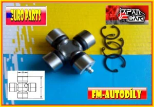 Kříž kardanu 25 x 63,8 mm JAPANCAR Hyundai Santamo Mitsubishi Eclipse L200 Pajero Nissan Terrano Suzuki Jimny Samurai Santana Vitara