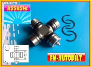 Kříž kardanu 25 x 65 IN mm ASSASHI Iseki Kubota Mitsubishi Shibaura Yanmar