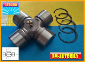 Kříž kardanu 57 x 144 mm ASSASHI Man F90 L2000 Renault Major R Volvo F6