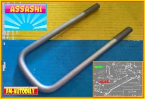 Třmen listového péra 0003 ASSASHI Nissan Cabstar Renault Maxity 2006 až 2011 - zadního