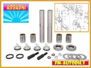 Svislý čep nápravy K704 Kit ASSASHI Nissan Atleon průměr čepů 28,66 mm