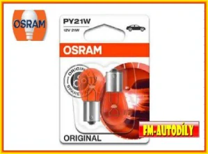 Žárovka PY21W 12V 21W OSRAM oranýová sada 2 kusy
