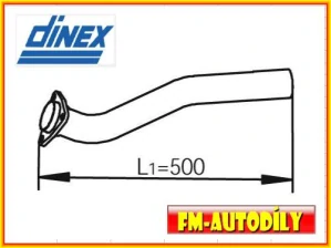 Trubka výfuku X003 DINEX Nissan Cabstar 2006 až 2010