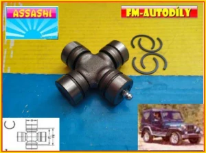 Kříž kardanu 26,5 x 72 mm ASSASHI Asia Rocsta - zadního kardanu
